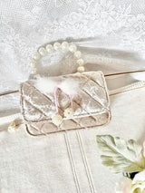 Velvet Fur Bow Purse