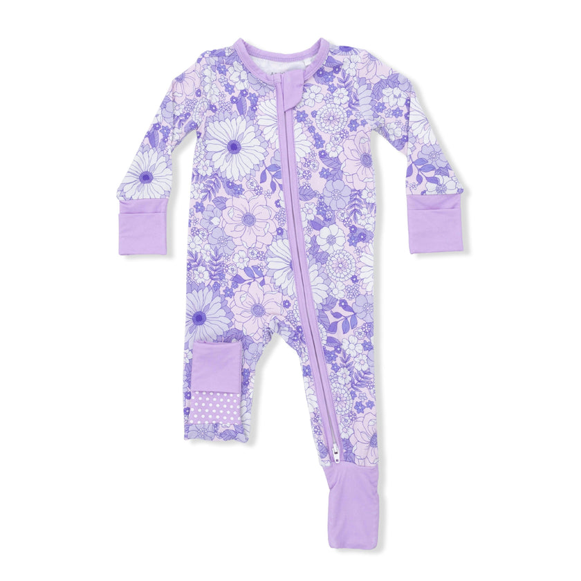Lacy Lavender Floral - Convertible Romper