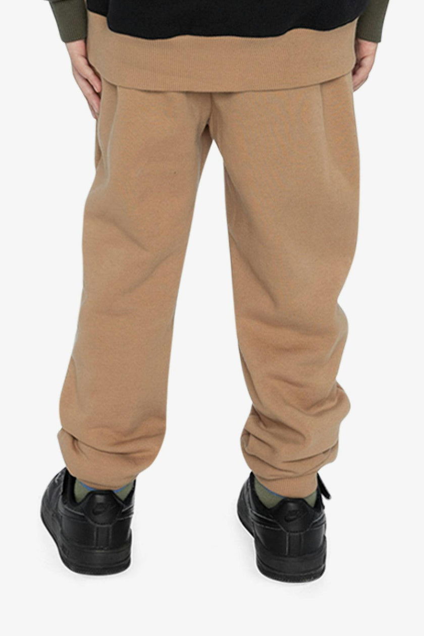 Fleece Sweatpants with Pockets Brown Tannin