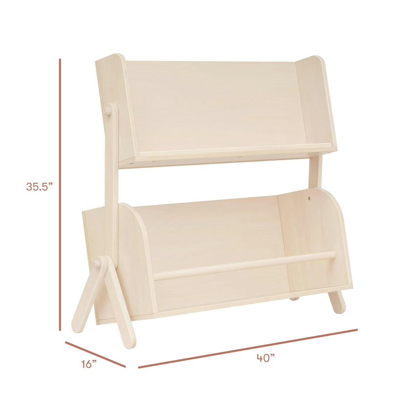 Tally Storage and Bookshelf in Washed Natural