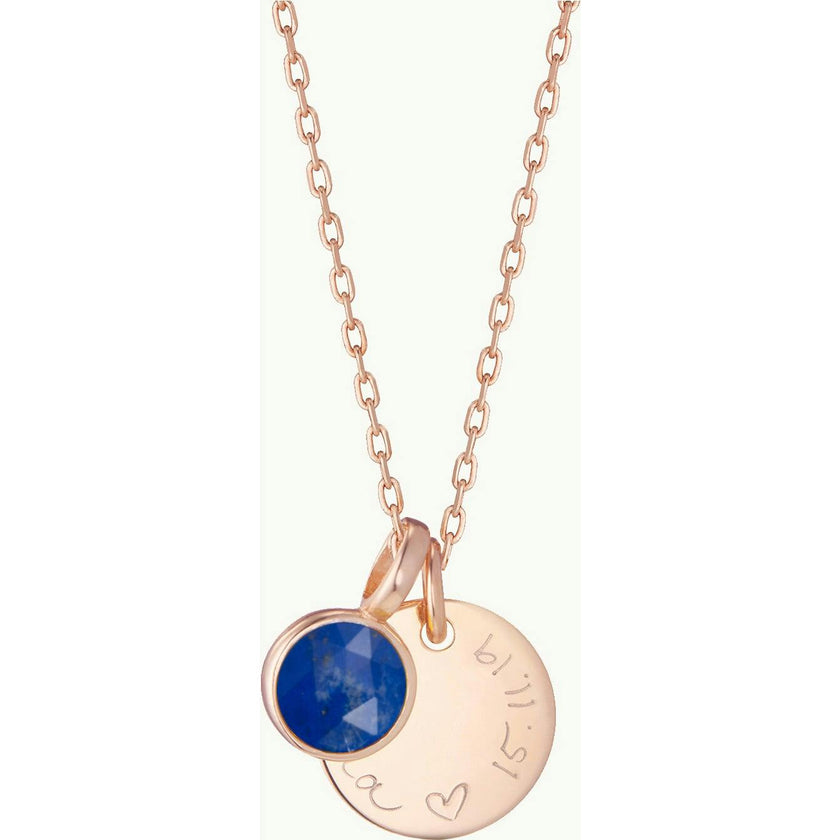 Personalized Message & Birthstone Necklace