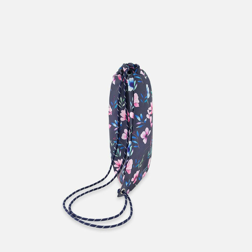 Little Girl Floral Practical Lightweight Everyday Drawstring Bag