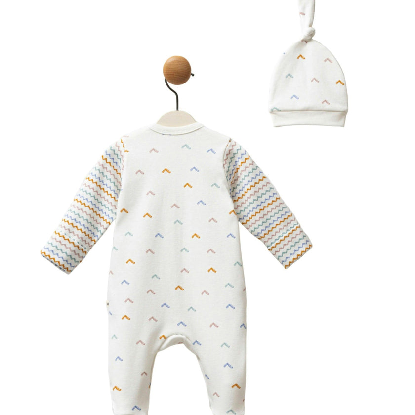 Multicolor Zigzag One-Piece Set