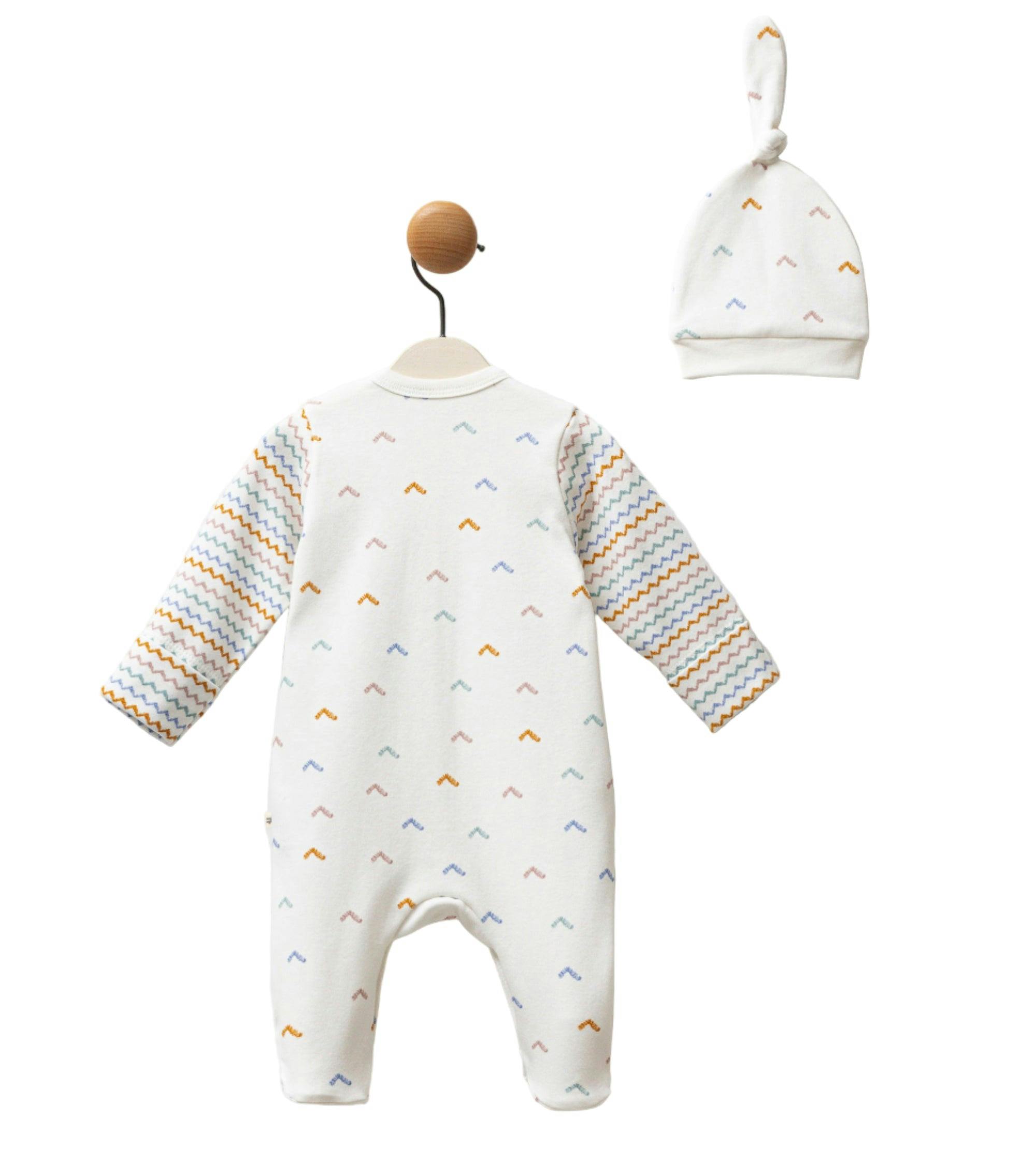 Multicolor Zigzag One-Piece Set