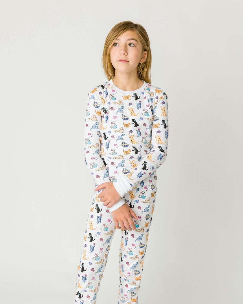 The Organic Long Sleeve Pajama Set [Cat Nap]
