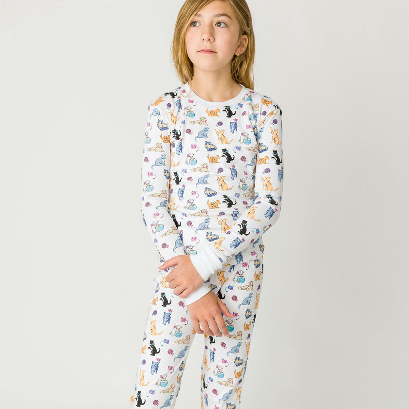 The Organic Long Sleeve Pajama Set [Cat Nap]