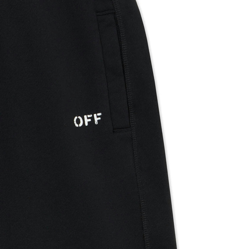 Black Diagonal Paint Sweatshorts