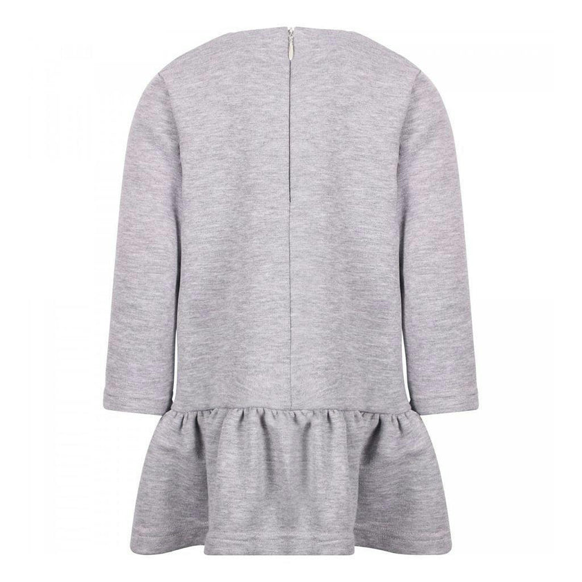Gray Flower Jersey Dress
