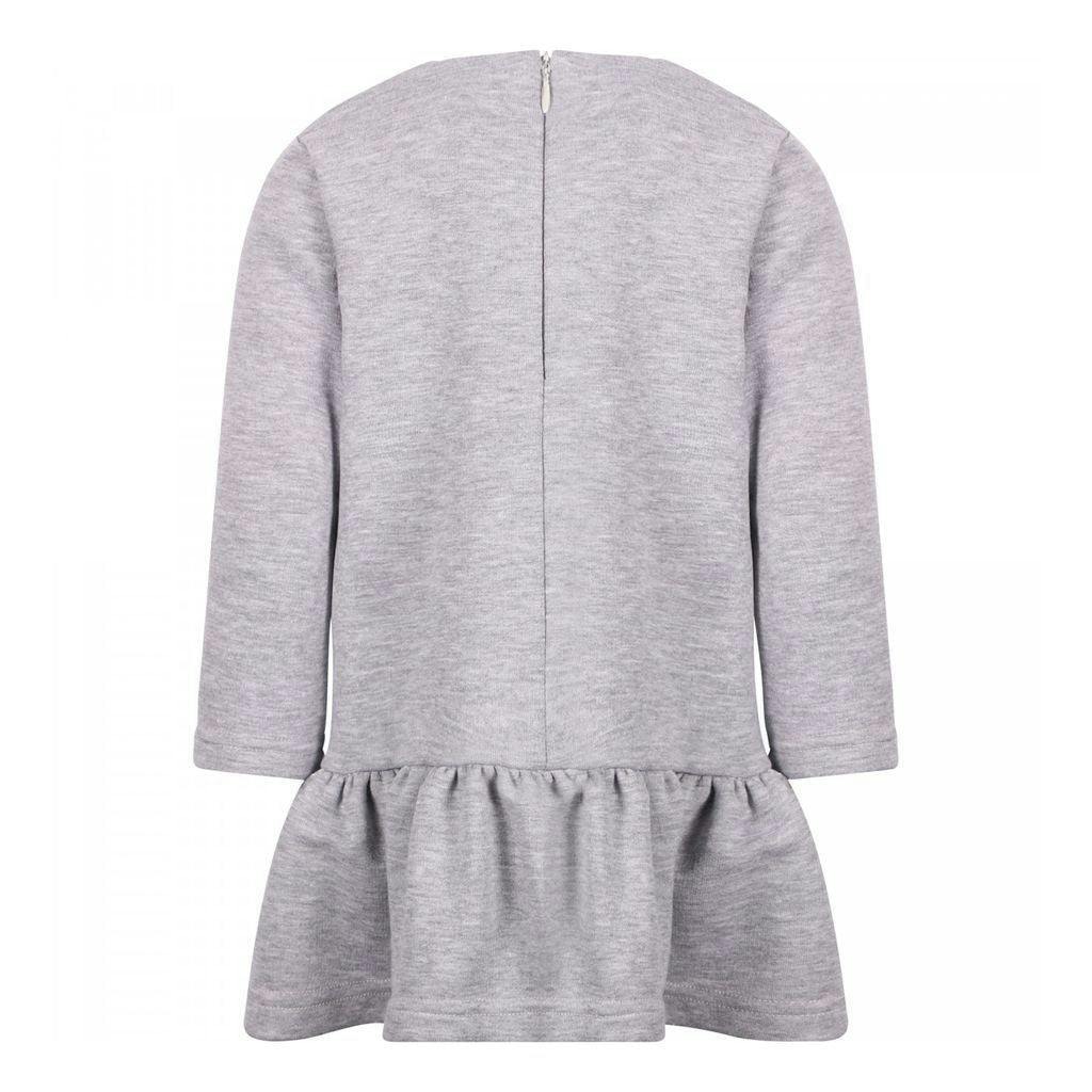 Gray Flower Jersey Dress