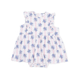 Stripe Dot Roses - Ruffle Bodysuit Dress