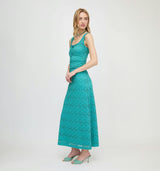 The Coraline Dress - Teal Stretch Lace