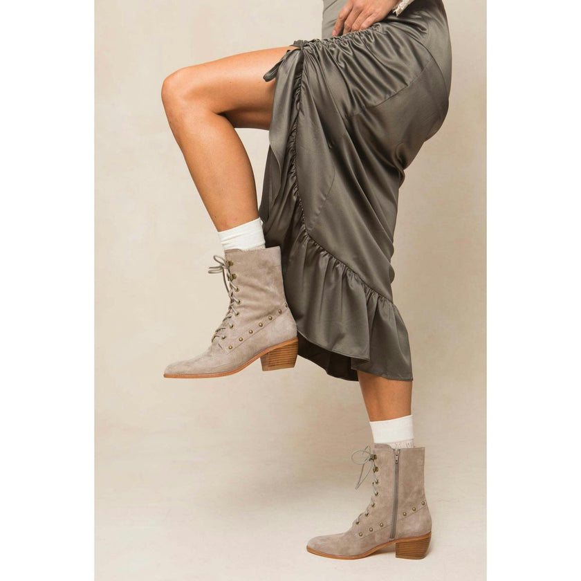 Darcy Lace Up Studded Boot