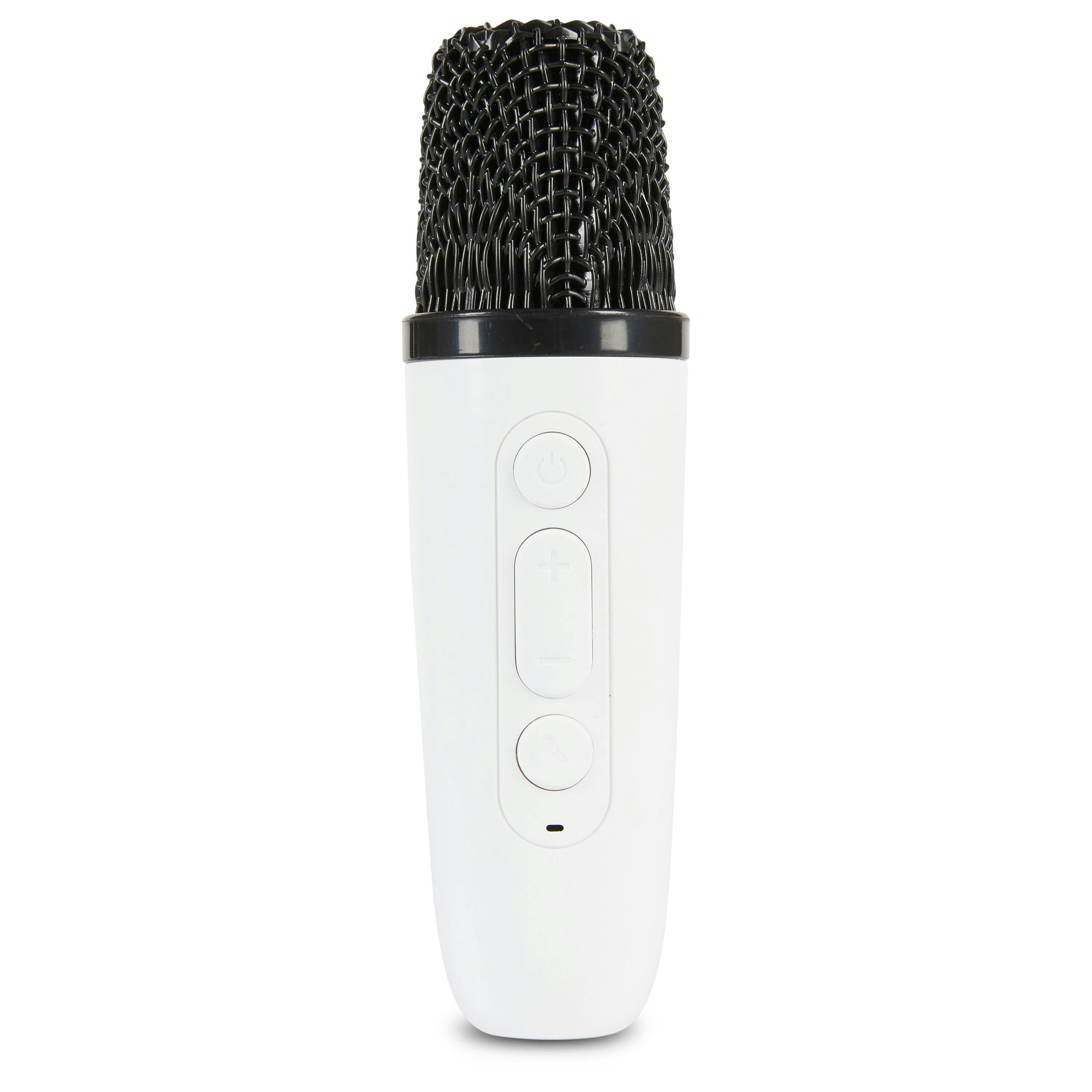 Rock Star Karaoke-Guitar Speaker & Microphone Combo - White
