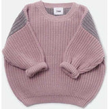 Chunky Ribbed Knit Round Neck Long Sleeve Wide Boxy Fit Sweater