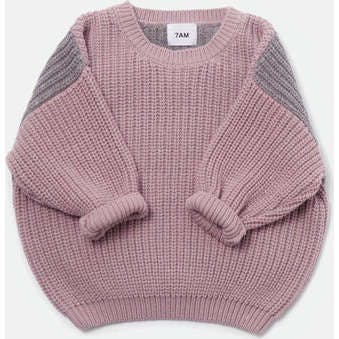 Chunky Ribbed Knit Round Neck Long Sleeve Wide Boxy Fit Sweater