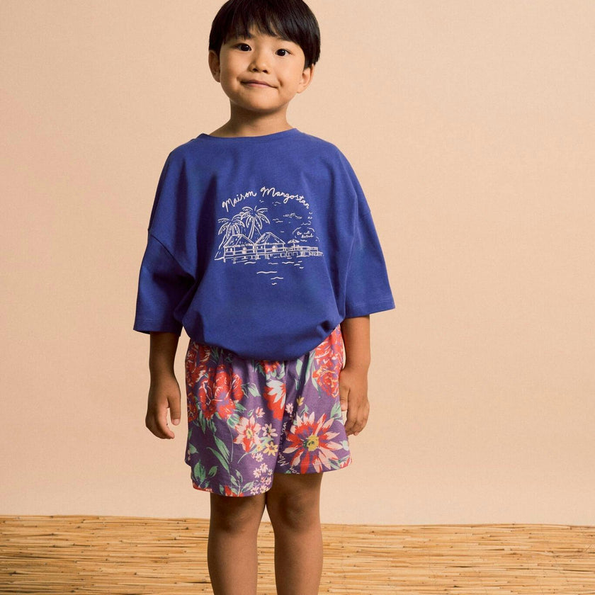 BEVERLY FLOWERS SHORTS DEEP LAVANDER