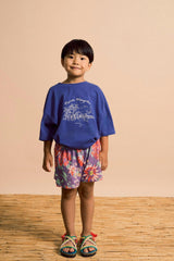 BEVERLY FLOWERS SHORTS DEEP LAVANDER