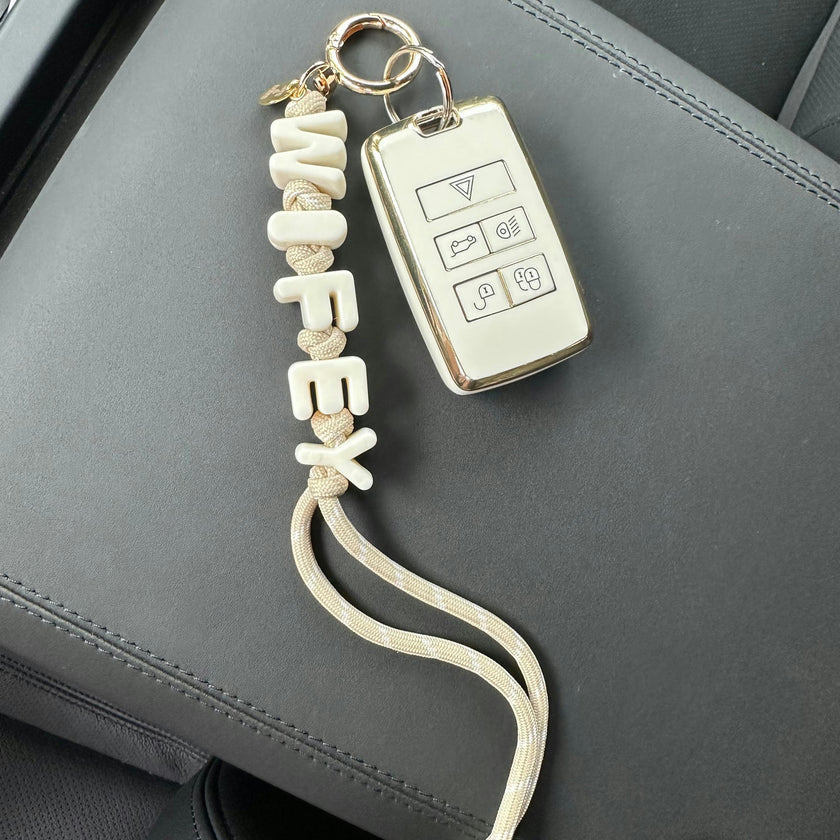 WIFEY Keychain Bag Charm, Ivory
