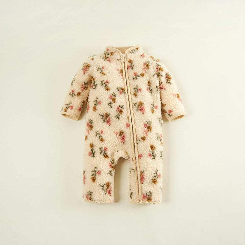 Amber Sherpa Zippered Romper