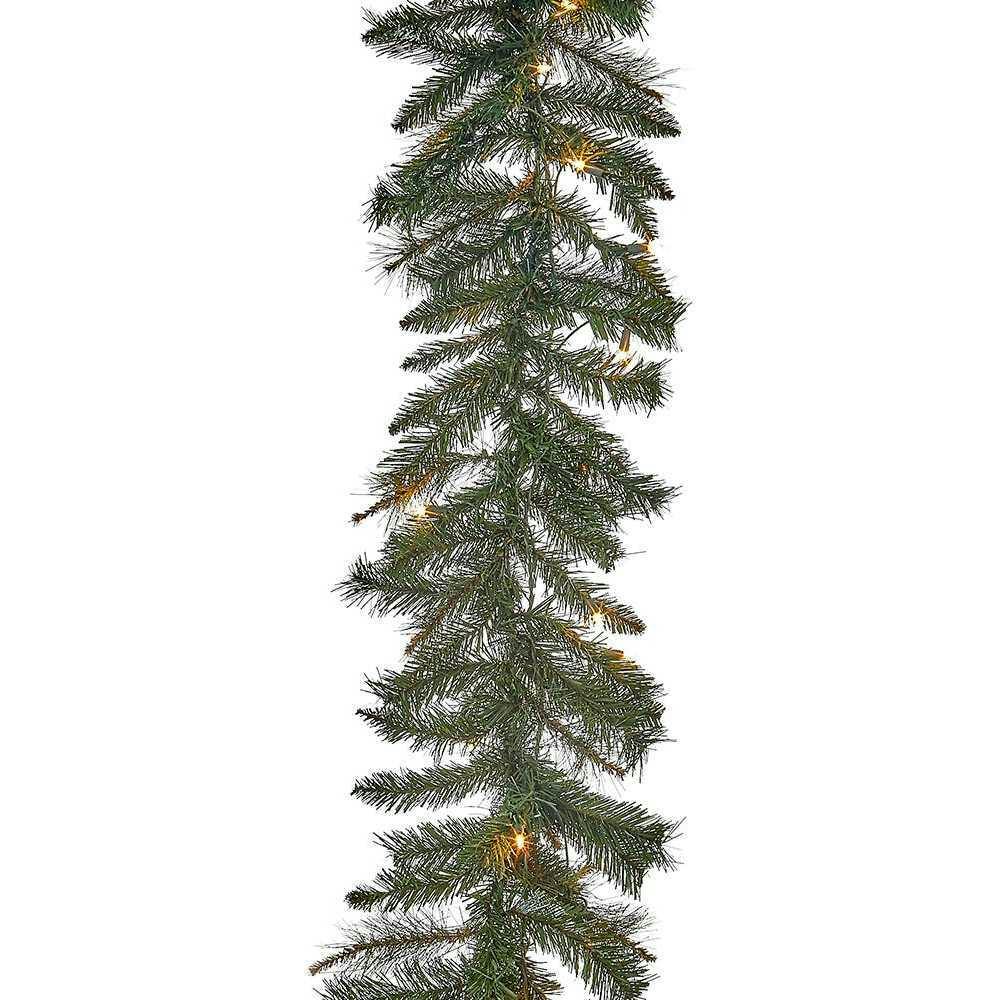 9-Foot Pre-Lit Designer Classic Green Garland