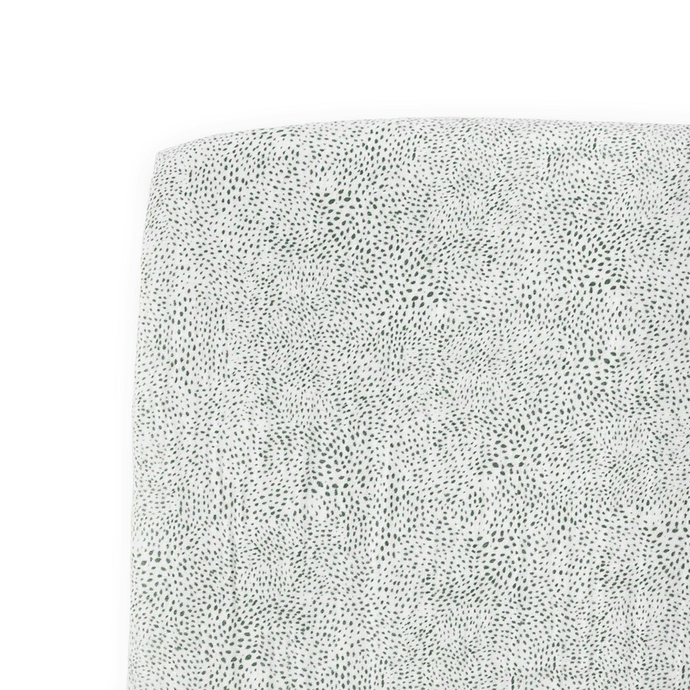 Cotton Muslin Crib Sheet - Green Seed