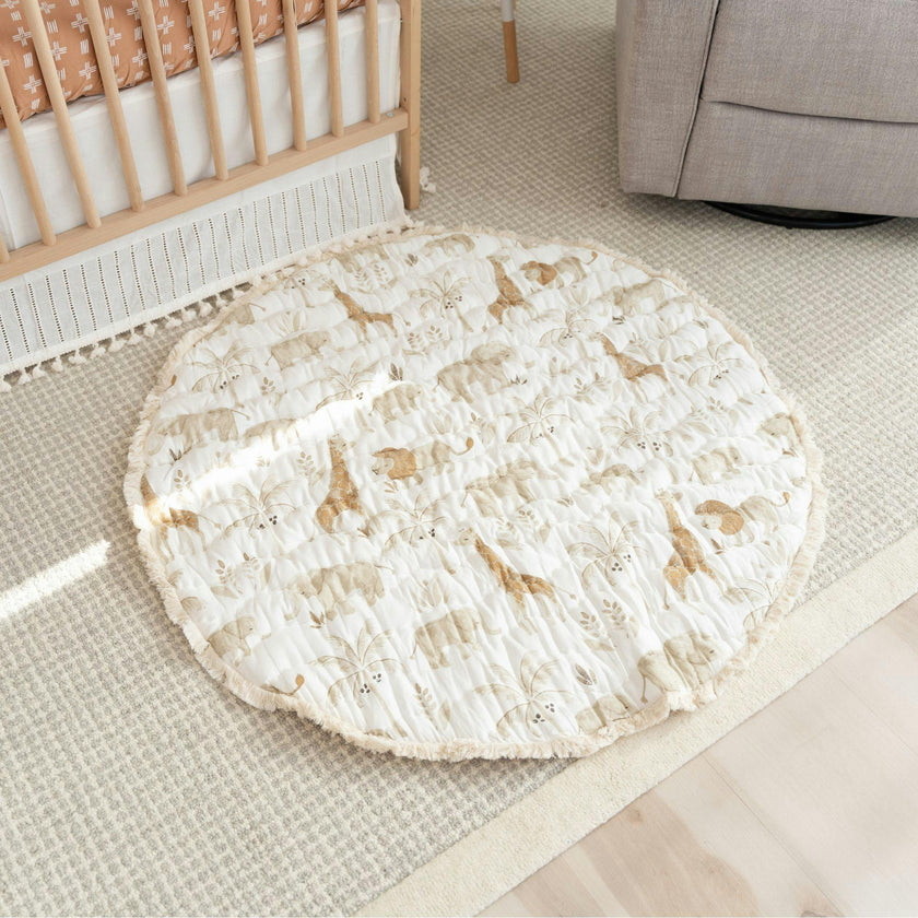 Kendi Safari Animal Cotton Quilted Baby Play Mat