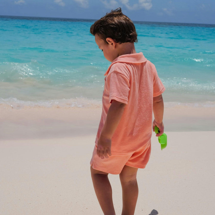 The Tropicana - Boys Coral Terry Polo
