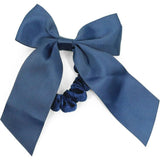 Grosgrain Bow Scrunchie (Navy)