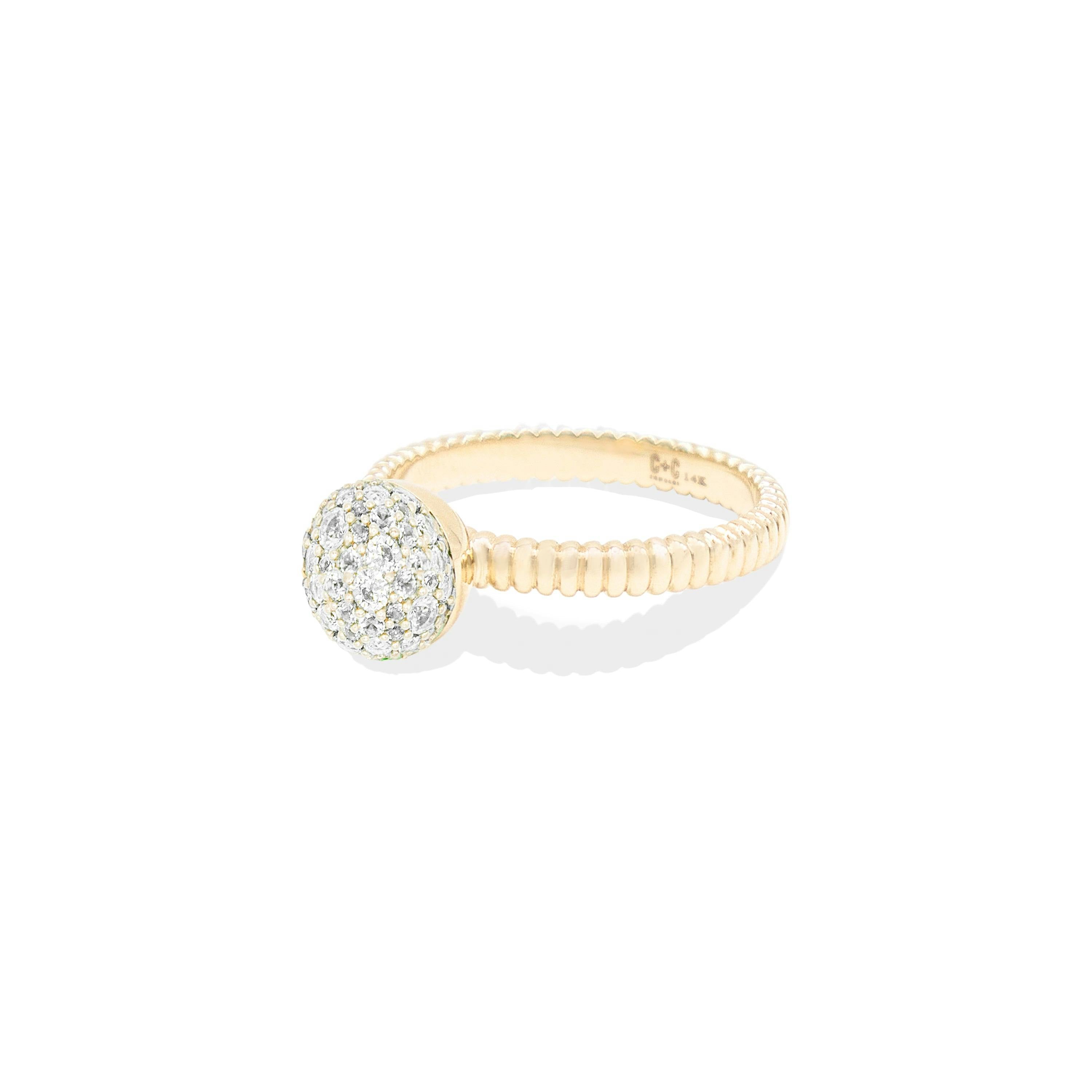 Revel Small Bobble Ring - Diamond