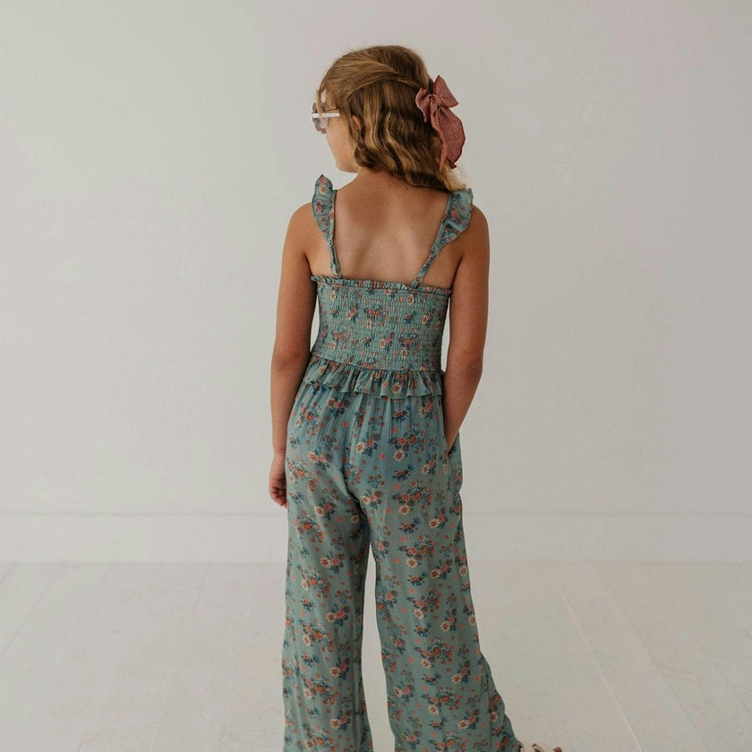Tank Smocked Jumpsuit Evelyn Vine Floral