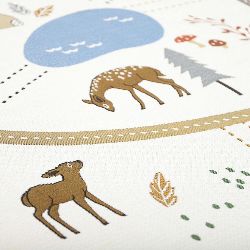 Flat Woven Graphic Print Rectangular Play Rug
