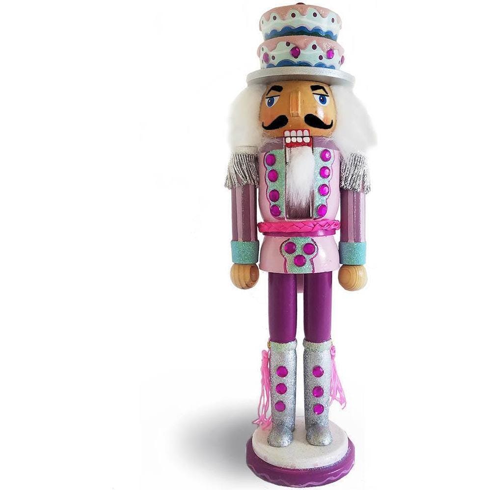 Cupcake Nutcracker with Candy Cane, 12 Inch