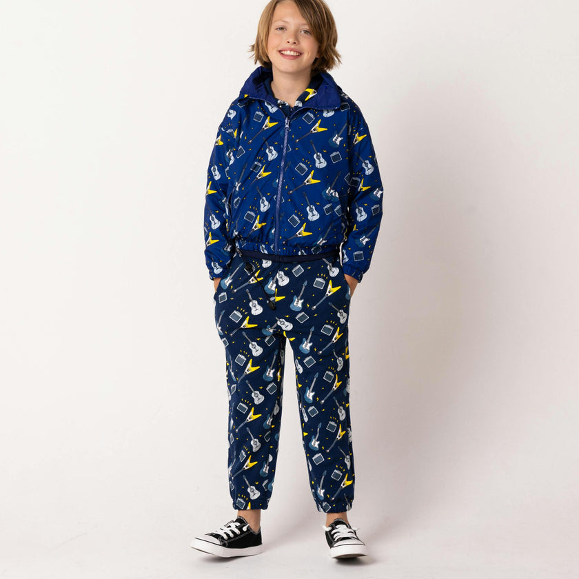 Max Reversible Rain Jacket Windbreaker, Guitar Band