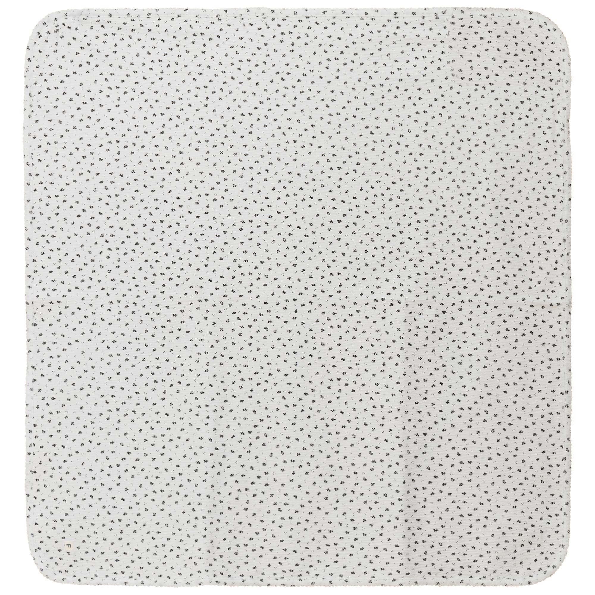 Flower Print Crinkle Scalloped Floral Blanket
