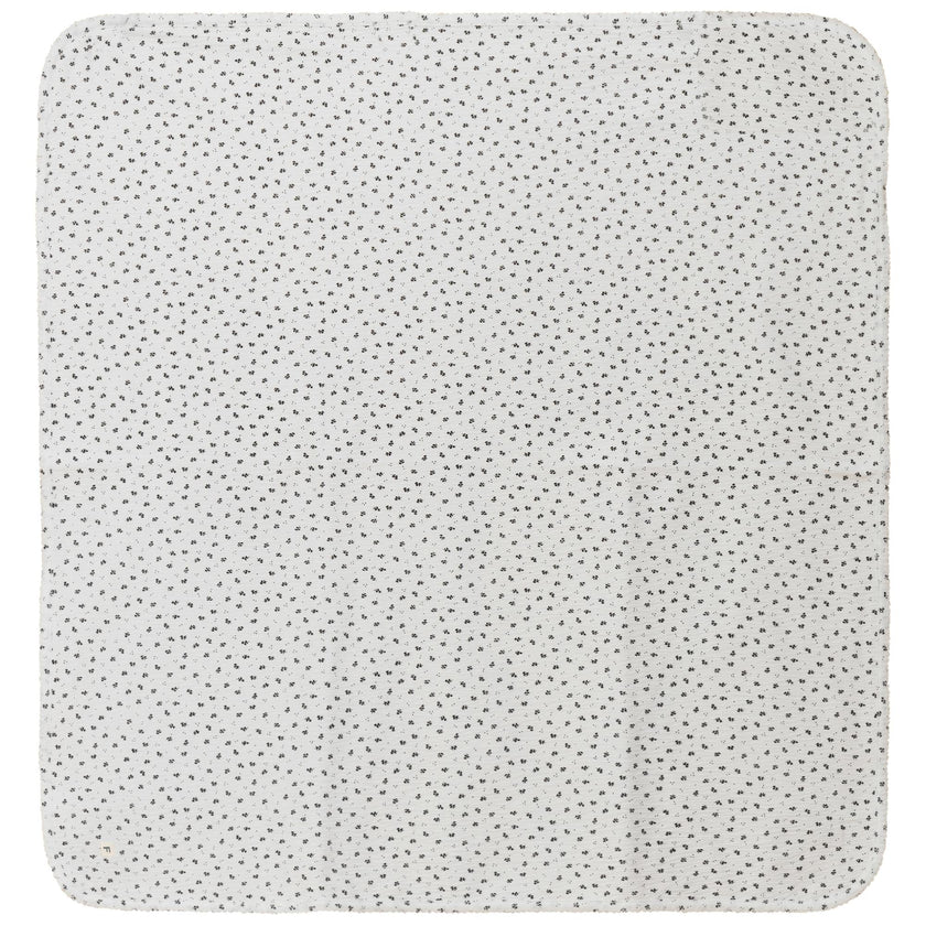 Flower Print Crinkle Scalloped Floral Blanket