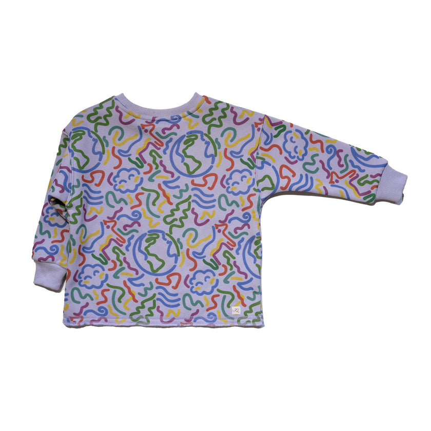 Riley Printed Long Sleeve Fleece Top