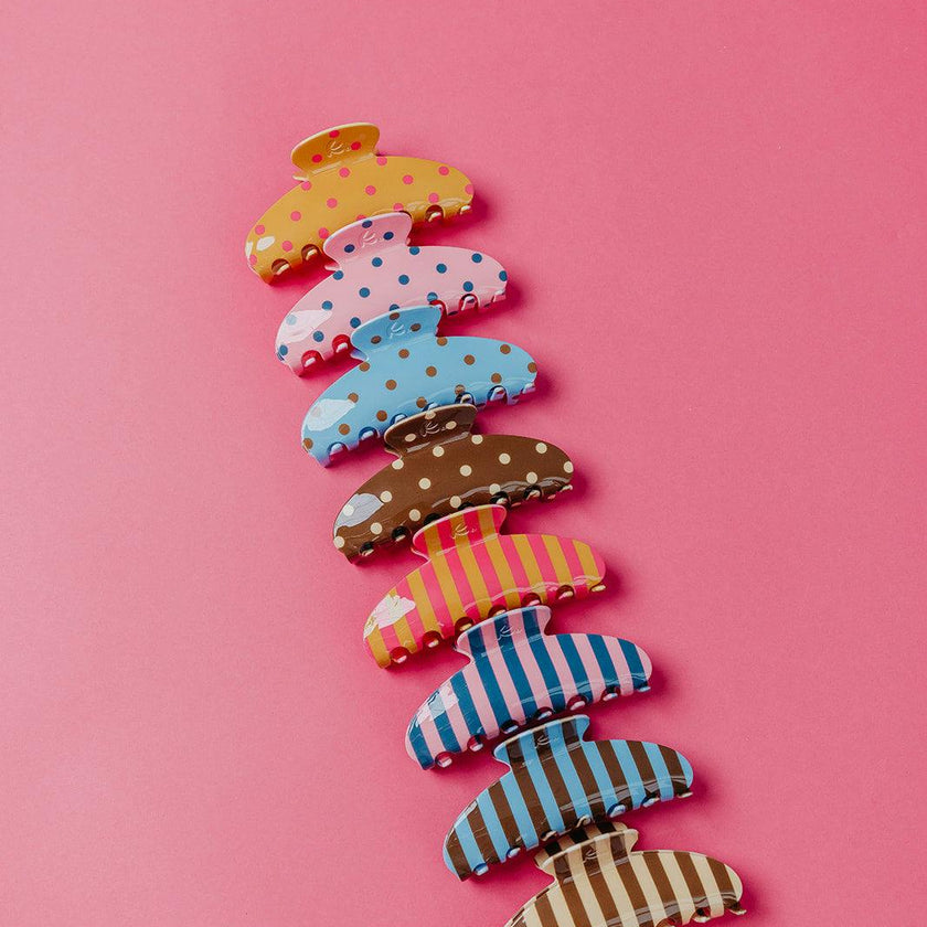 POLKA DOT & STRIPED OVERSIZED CLAWS