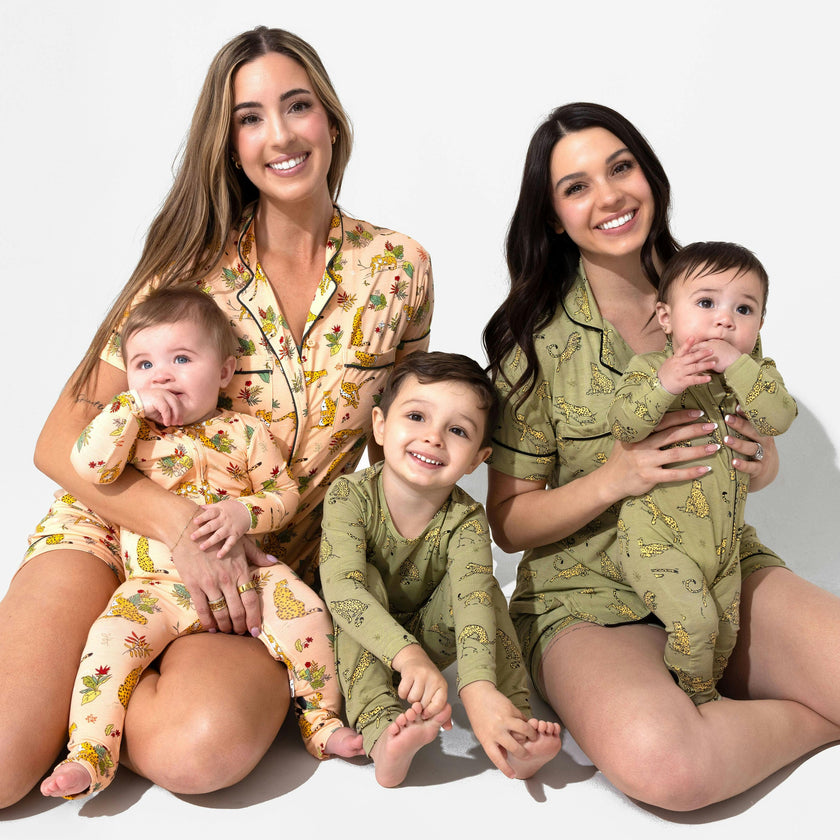 Sage & Spots Leopard Bamboo Women's Pajama Short Set