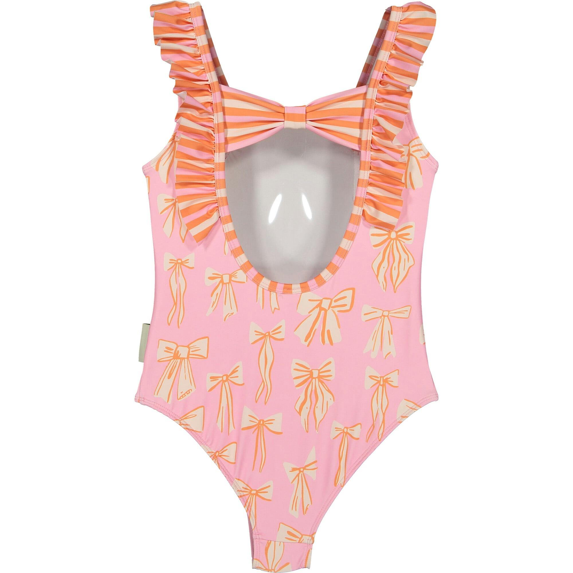 Beach stripes and bows swimsuit