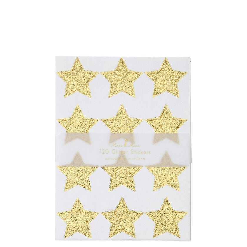Chunky Gold Glitter Star Stickers