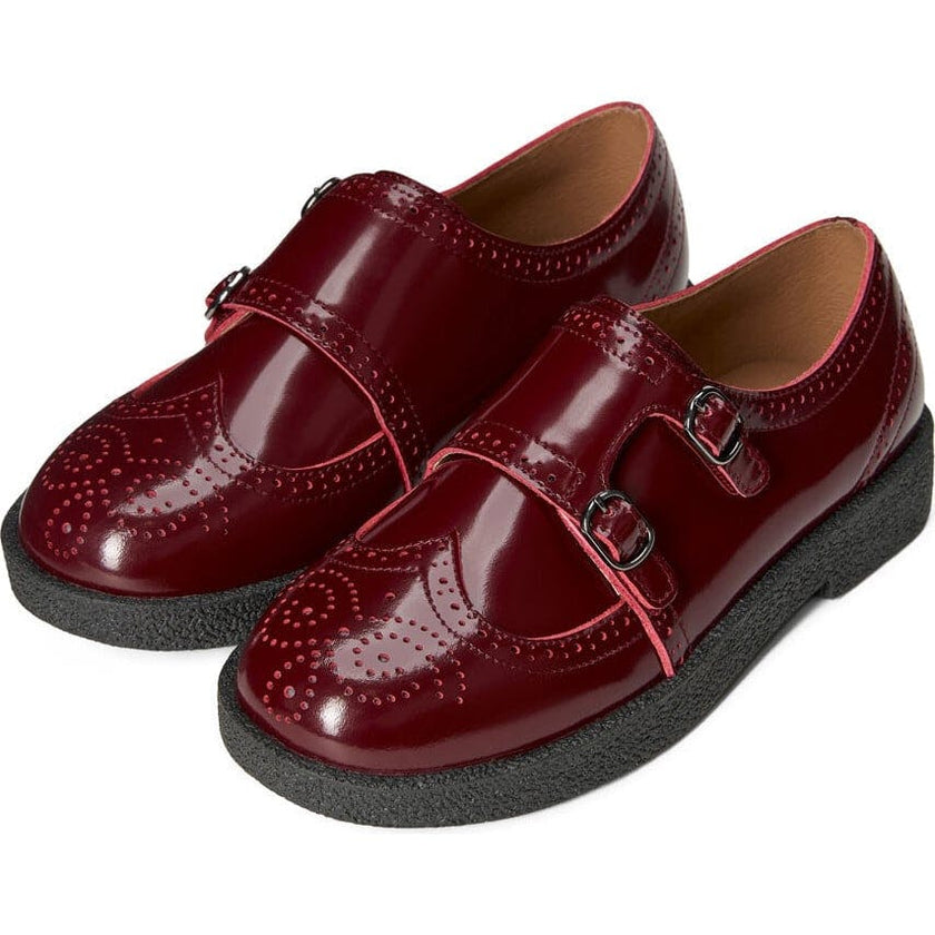 Alsa Glossy Doubled Buckle Brogues Shoes