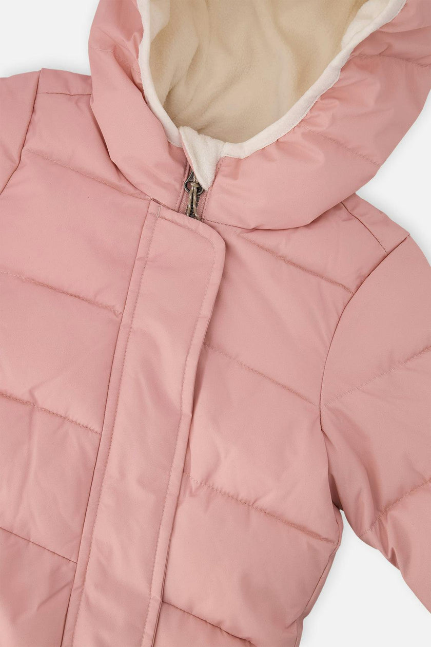 Baby Cloud One Piece Snowsuit Adapted For Car Seats Pale Dusty Pink