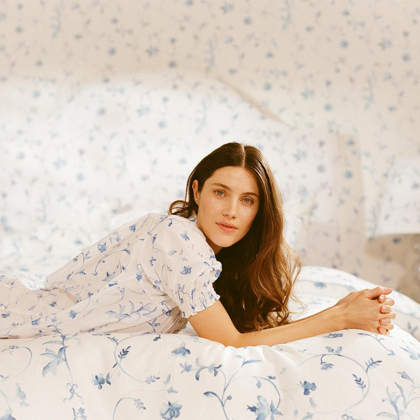 The Duvet Cover - Blue Botanical