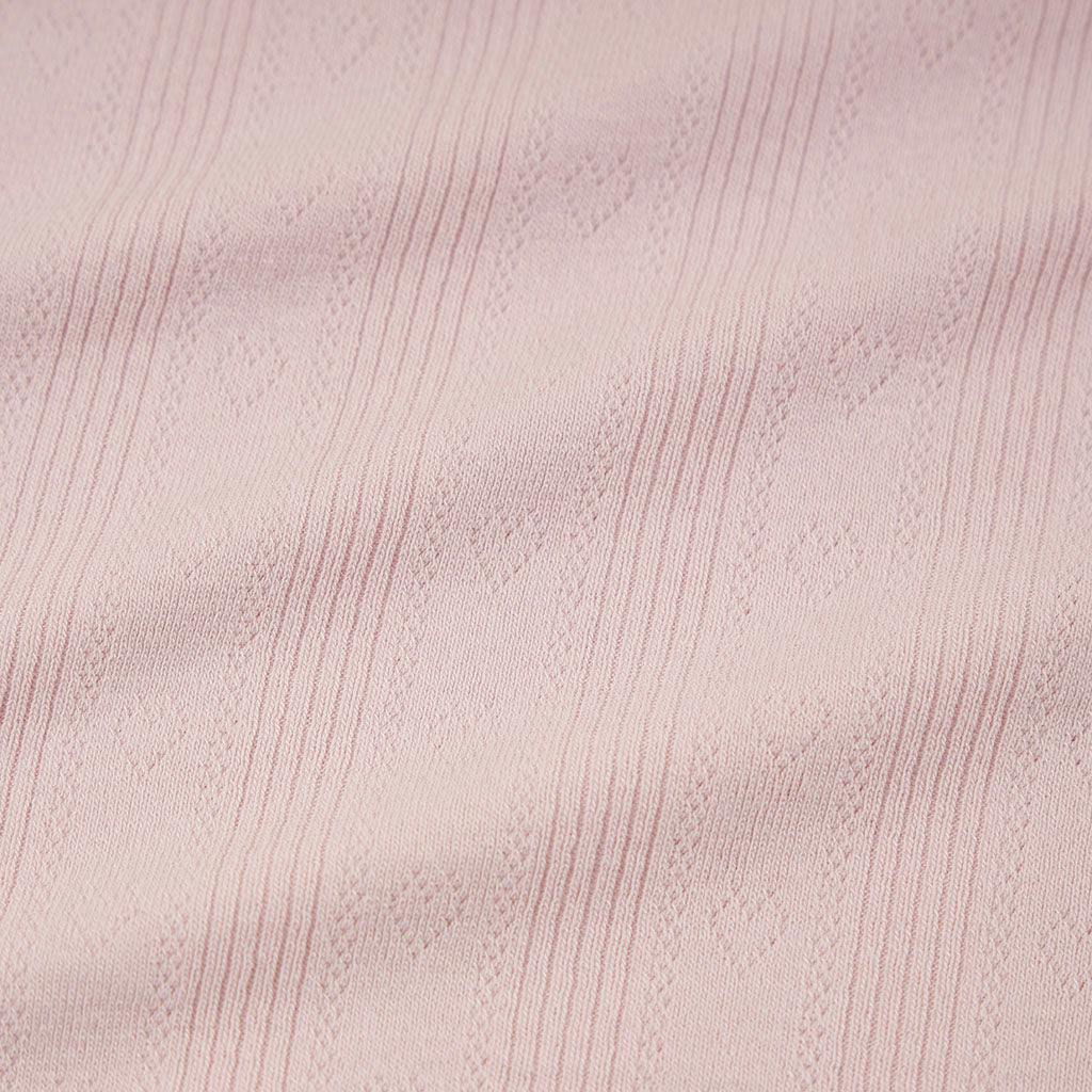 Icing Pink Pointelle Footie Ruffled Zippered One Piece