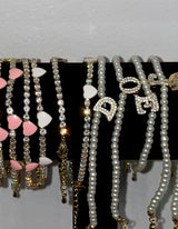 MICROPAVE INITIAL PEARL BRACELET