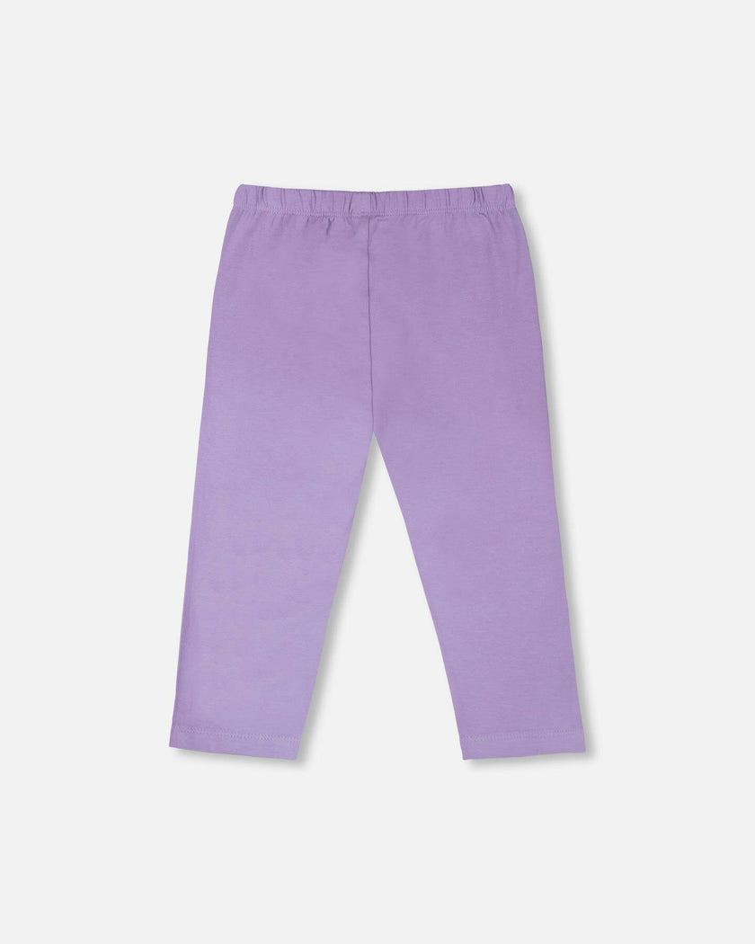 Organic Cotton Jersey Capri With Knee Appliqués