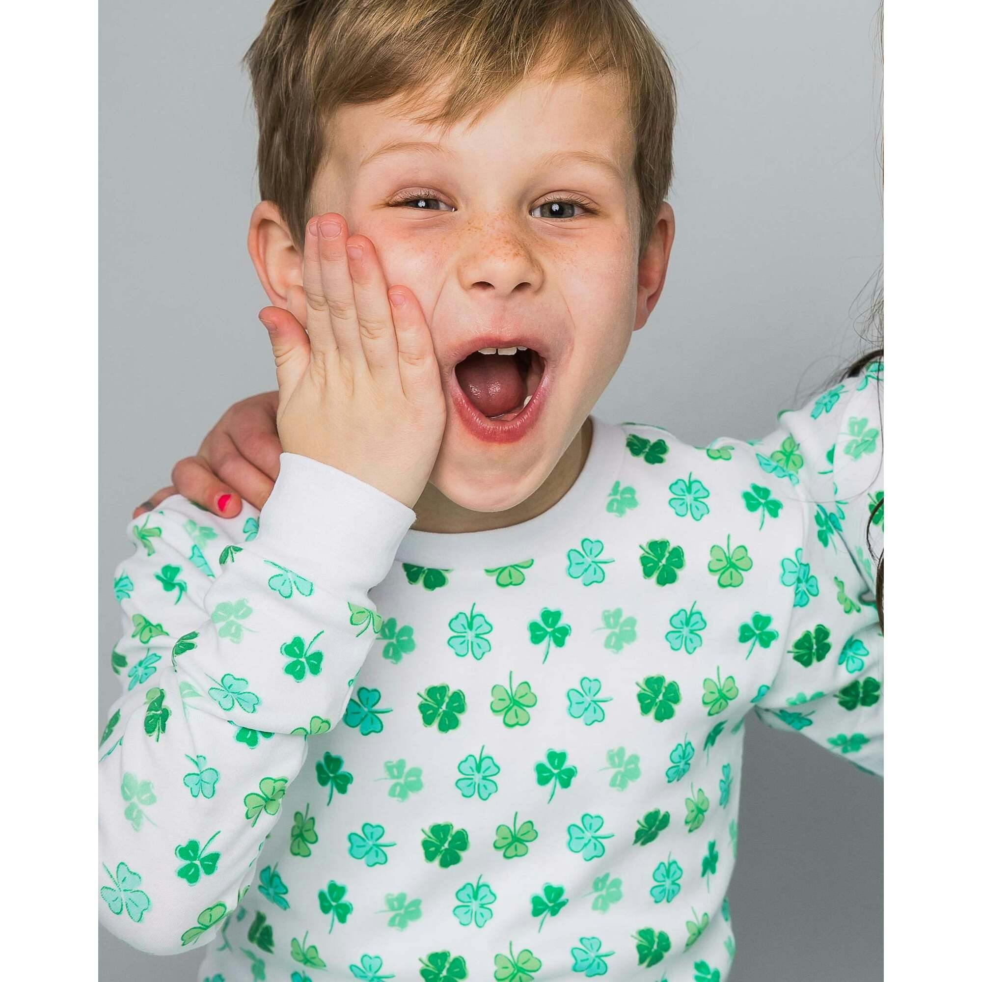 The Organic Long Sleeve Pajama Set [Shamrocks]