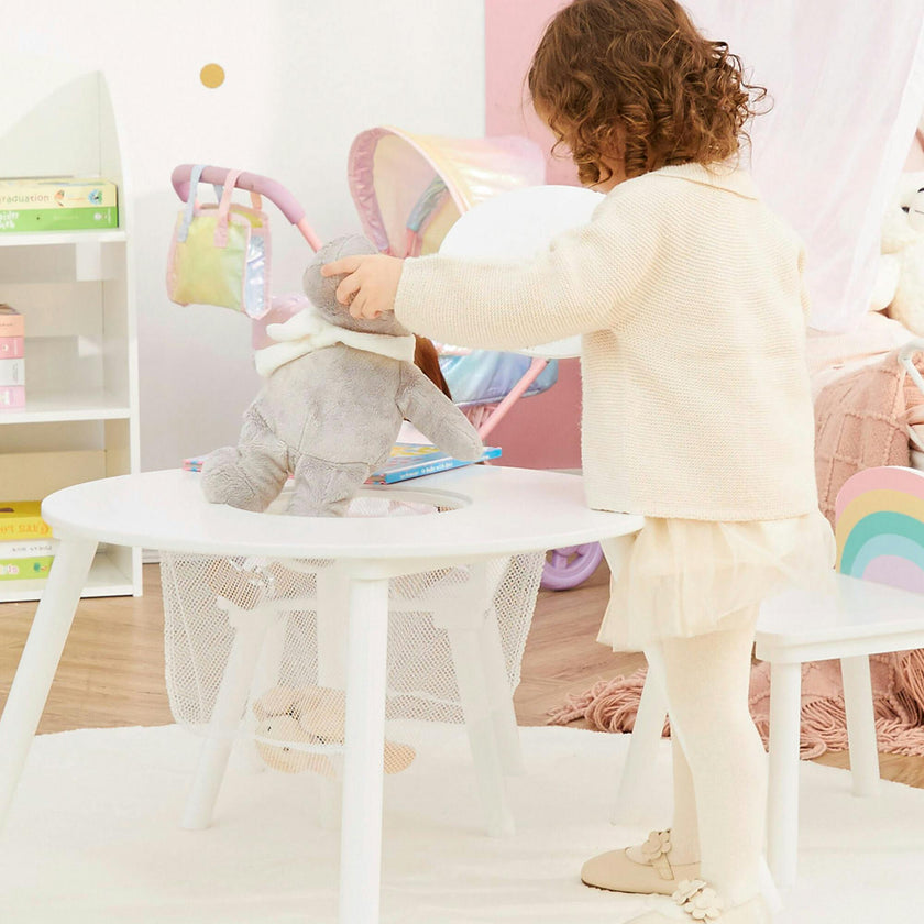 Fantasy Fields by Teamson Kids - Rainbow Fishnet Play Table & Chairs Kids Furniture