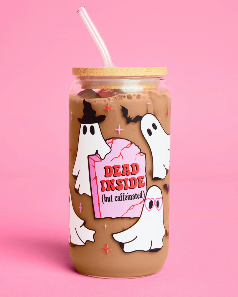 Halloween Ghost Tumbler - glass cup set