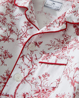 Kid's Twill Pajama Set in Red Timeless Toile